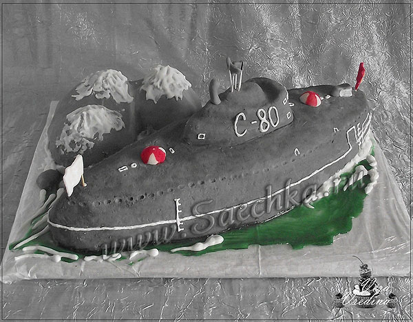 Торт в виде подводной лодки - шаг 6