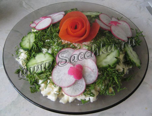 украшение салатов фото