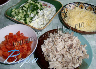 Ингредиенты для праздничного салата