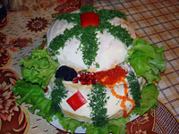 «Шкатулка» из хлеба c салатом
