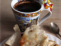 Кофе с чипсами из лаваша