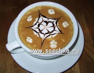 Украшение кофе - "Гибискус"