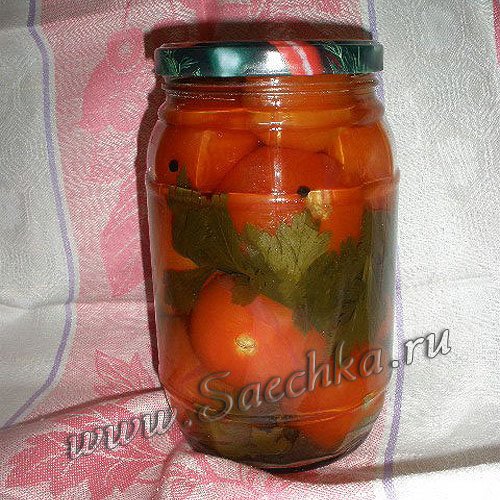 Консервированные помидоры с сельдереем