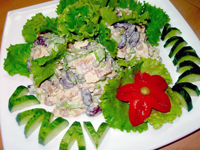 Салат с яичными блинчиками «Марьяна»