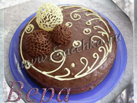 Шоколадный торт с брусничным суфле