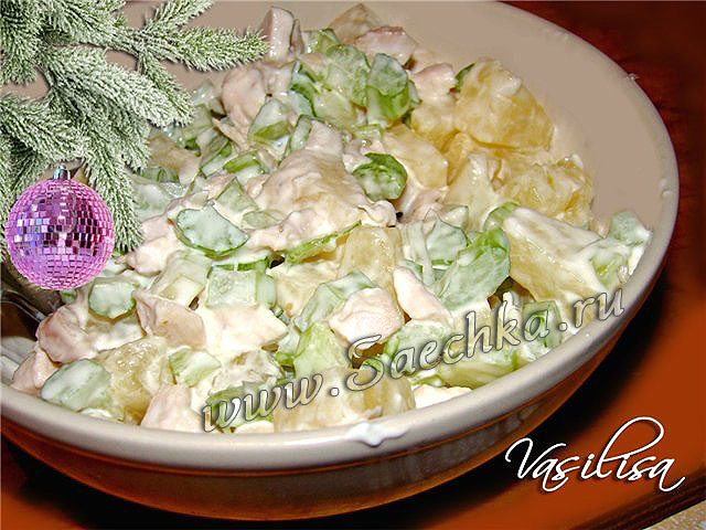 Лёгкий новогодний салат