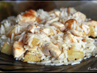 Курица с рисом и ананасом