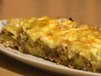 Запеканка из макарон и фарша