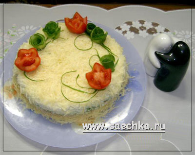 Закусочный торт-салат