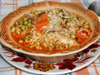 Курица с рисом и овощами