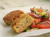Рыбные котлеты с рисом