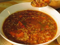 Суп из чечевицы и коричневого риса