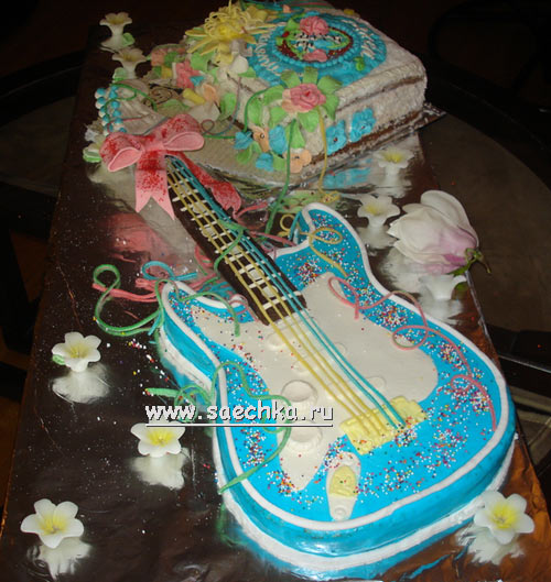 Торт-гитара с мастикой
