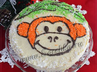 Апельсиновый торт с обезьяной