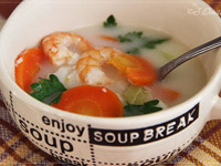 Сливочный суп с креветками